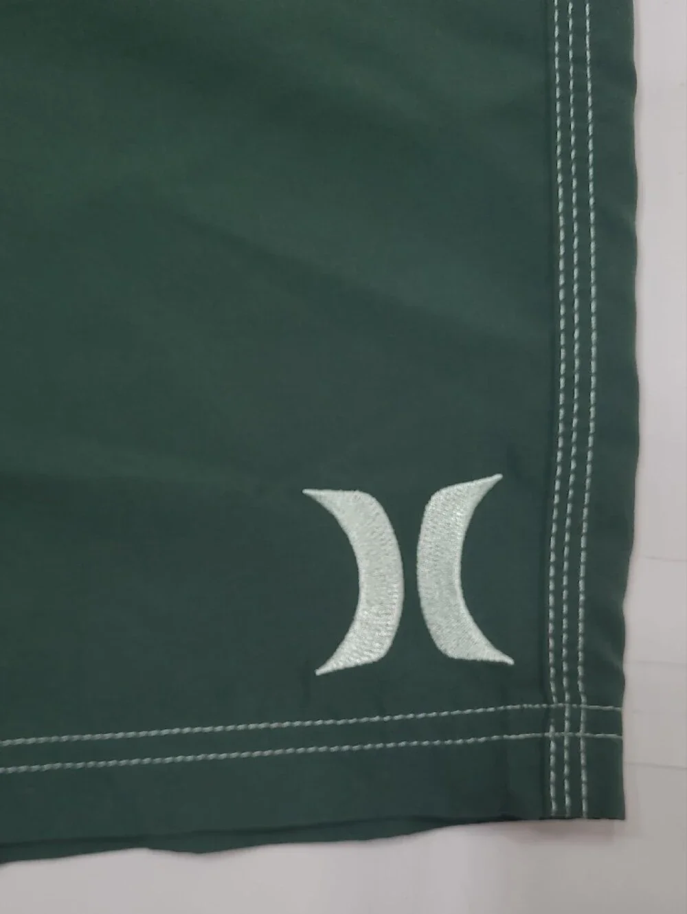 Hurley Forest Green Board Shorts Beach Volleyball Swim Surf Trunks Drawstring